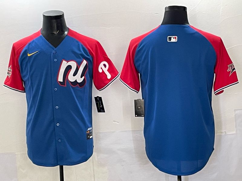 Men Philadelphia Phillies Blank Blue All star 2025 Nike MLB Jersey style 01